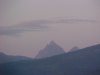 Approaching twilight on Grand Teton and Middle Teton viewed from Victor Idaho
