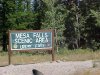 Sign for Mesa Upper Falls, Targee National Forest, Idaho