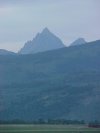 Grand Teton and Middle Teton view from Victor Idaho