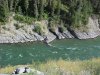 The unusually low Snake River, Wyoming