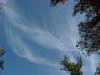 Wispy cloud and skyscape of LDEO, Columbia Univ., Palisades, N.Y., USA