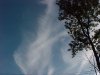 Wispy cloud and skyscape of LDEO, Columbia Univ., Palisades, N.Y., USA