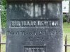 Tombstone of Sir Issac Newton's grave (died March 24th, 1864 - husband of Patty)