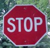 Stop sign of Palisades