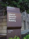 Sign for the Internal Revenue Service Building