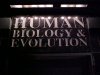 Sign for Human Evolution and Biology
