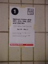 Poster for Late night Uptown trains skip 207, 215, 225, 231 and 238 Stations
