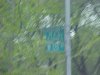 Blurred street sign