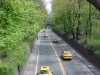 Taxis on the road under Central Park