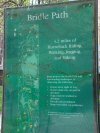 Sign for the Bridle Path