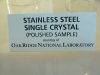 Stainless Steel single crystal