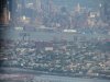 A closeup of New York City from the air