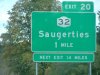 Sign for Saugerties