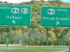 Sign to Hudson and Poughkeepsie